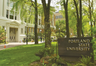 Park blocks near Portland State University