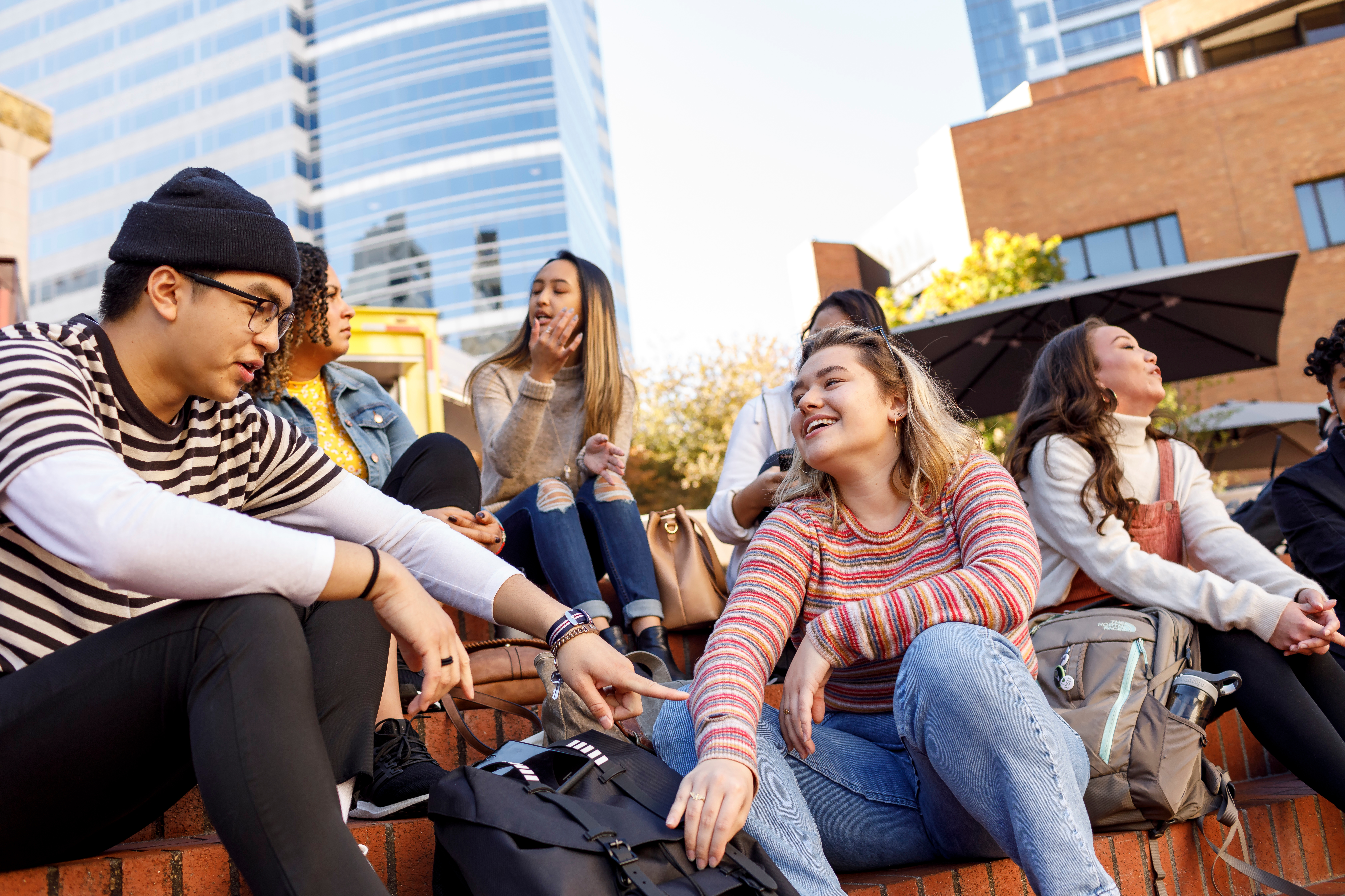 students at pioneer square