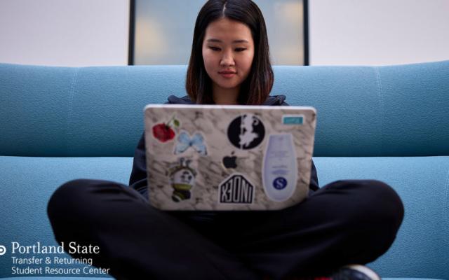 Student on laptop