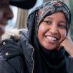 a student wearing a headscarf