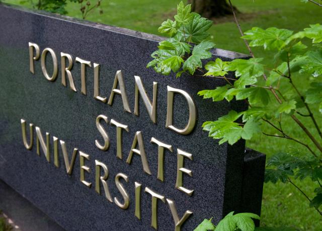 Sign: Portland State University