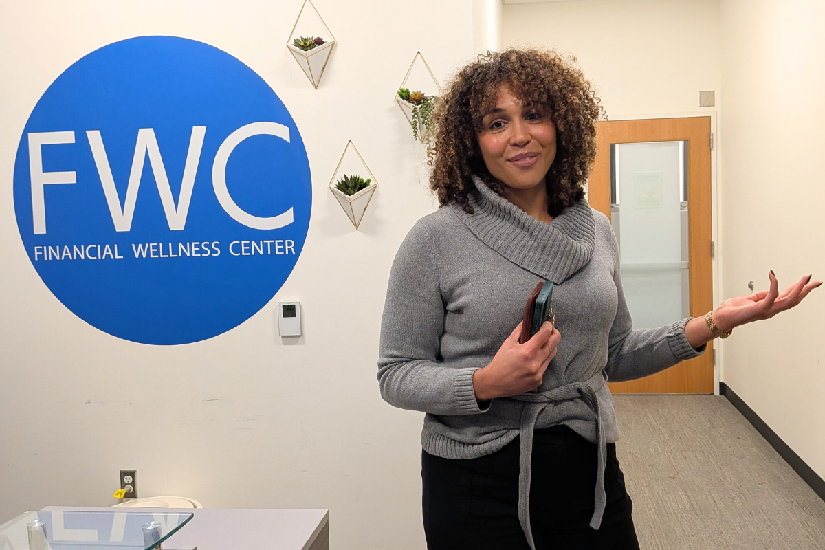 FWC Director Jennifer Bell in FWC reception area