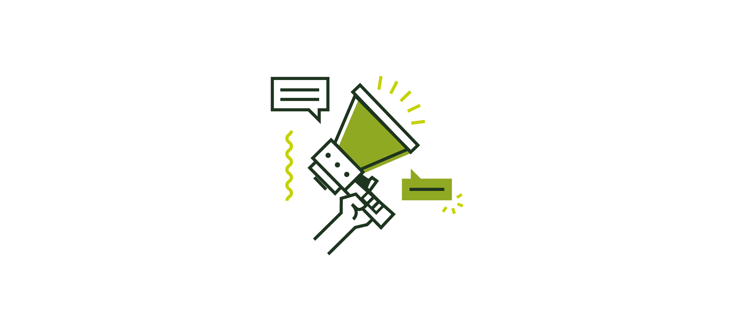 Illustrated megaphone icon