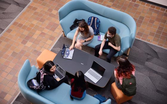 Students studying  