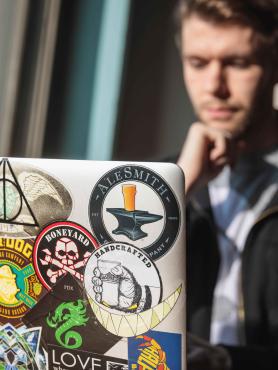 Person with laptop