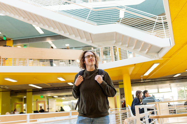 Student walking 