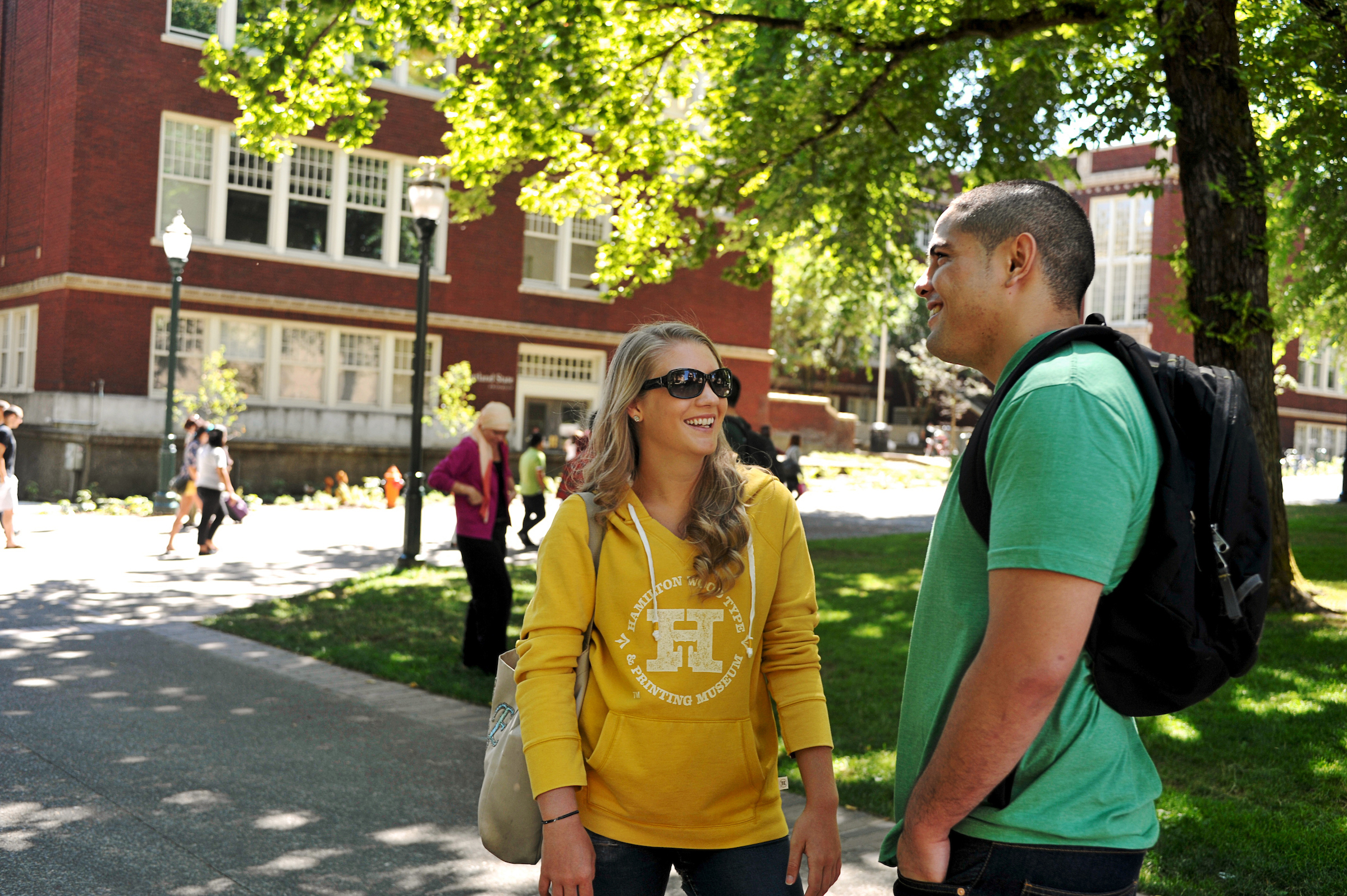 Students talking