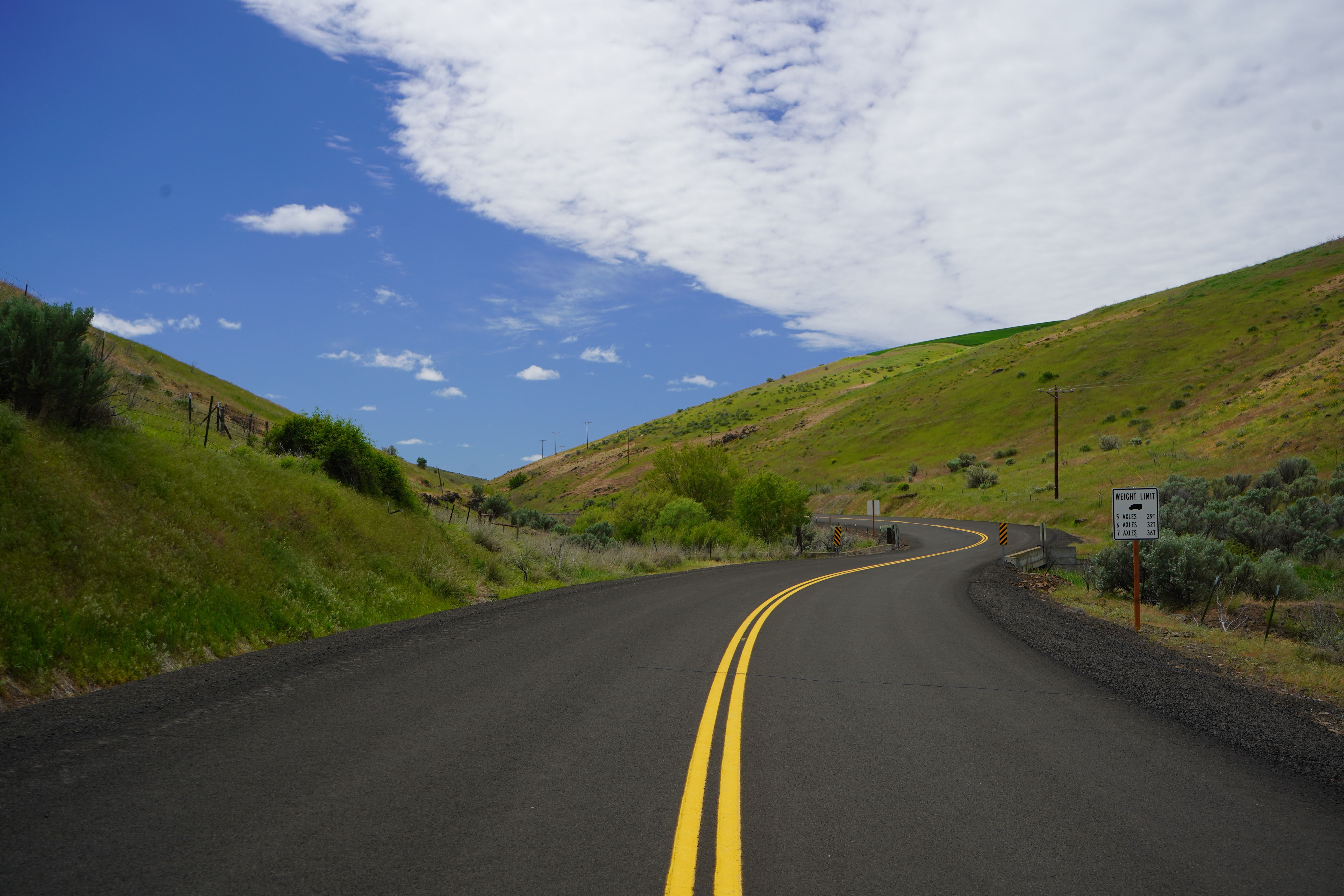 Winding road in The Dalles