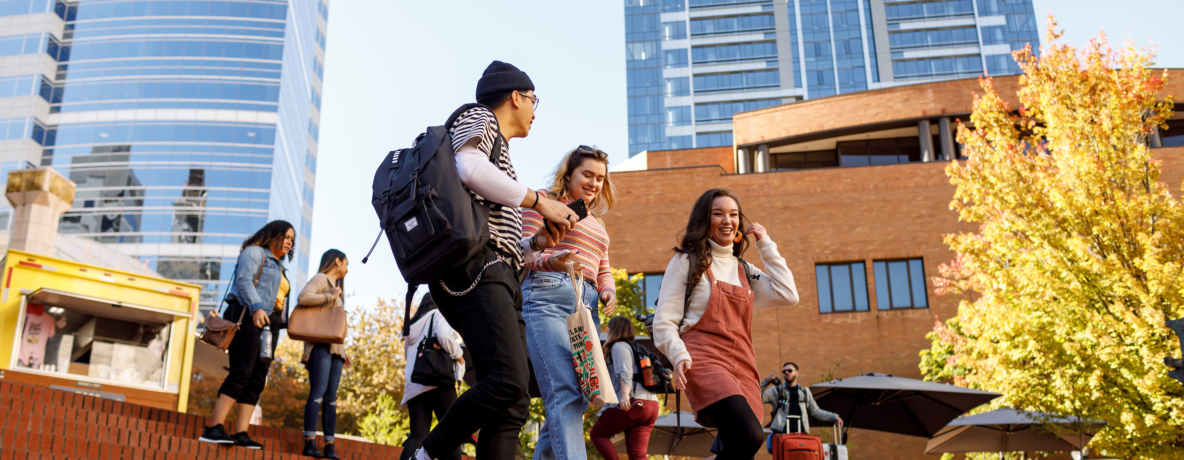 Students downtown Portland