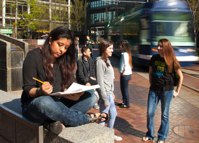 Students in Plaza