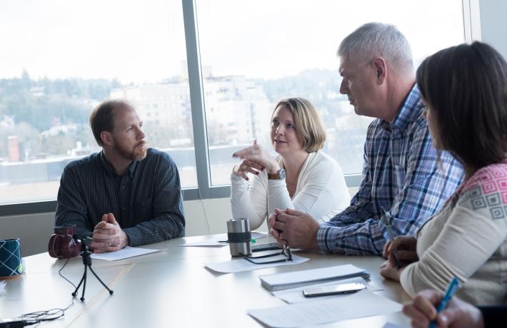 Leaders at a table