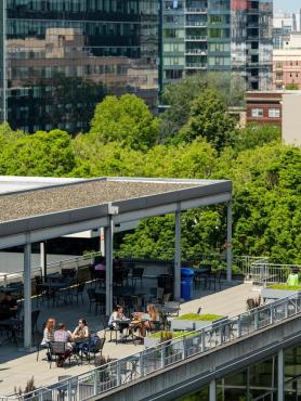 Urban Center Roofdeck in Spring