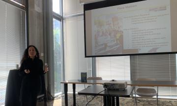 Dr. Willow Lung-Amam presents her book at the 2025 Gray Lecture.