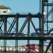 Max traveling over the steel bridge