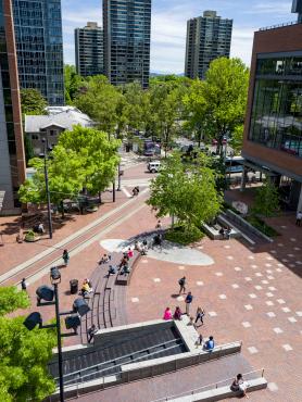 Overhead look of PSU Urban Center