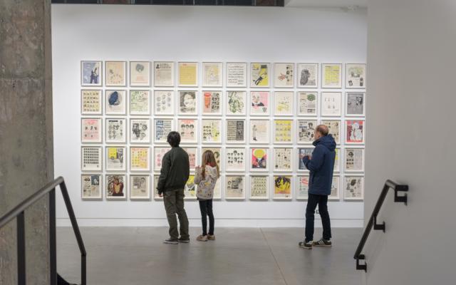 People viewing art