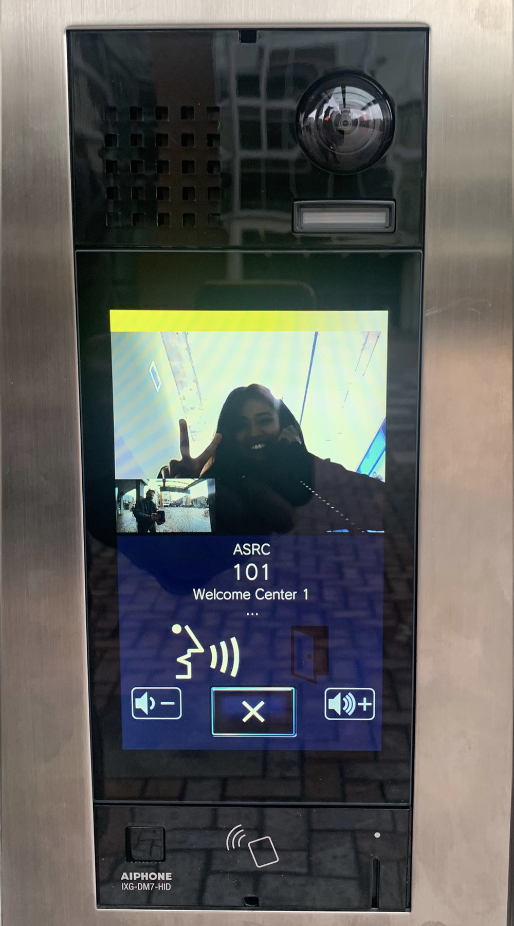 Video call with ASRC 101 Welcome Center 1 