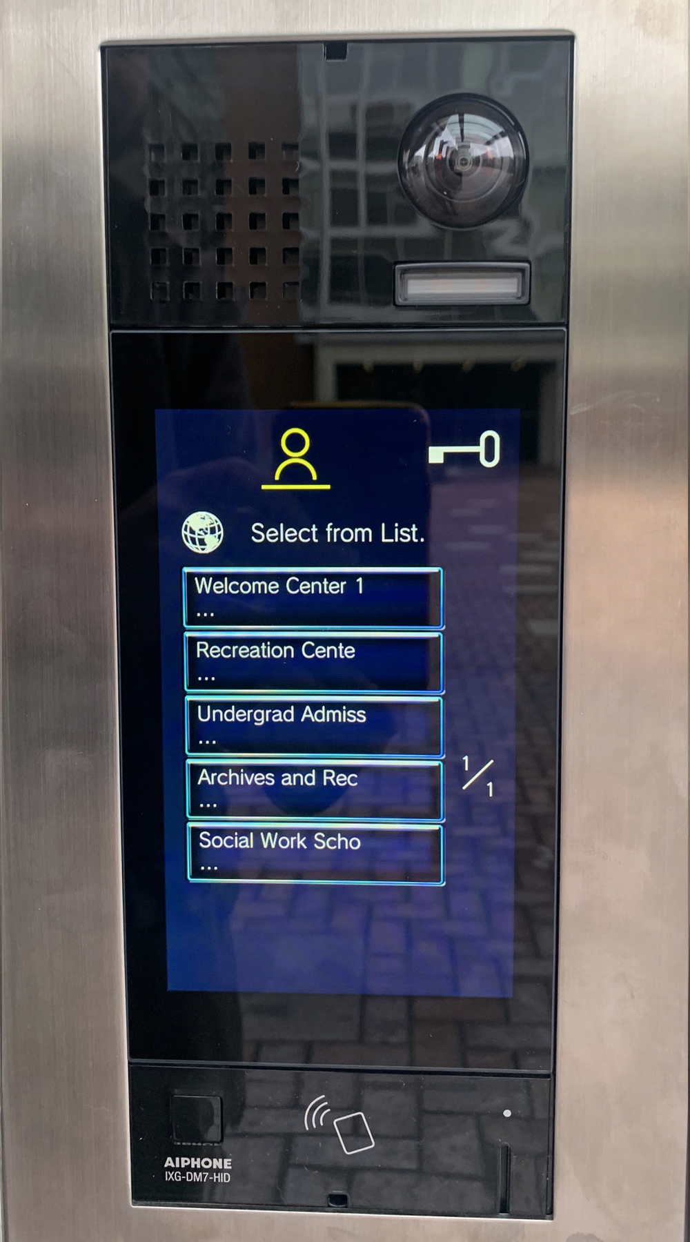 Welcome pad options: Select from List: Welcome Center 1