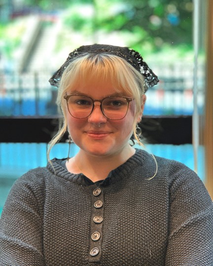 grad student smiling