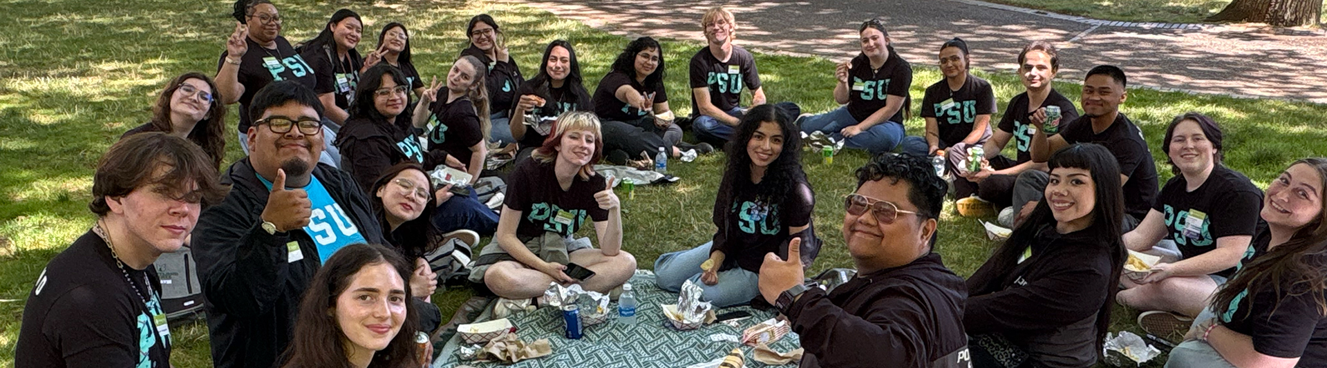 Student Ambassadors 2026 team having a picnic