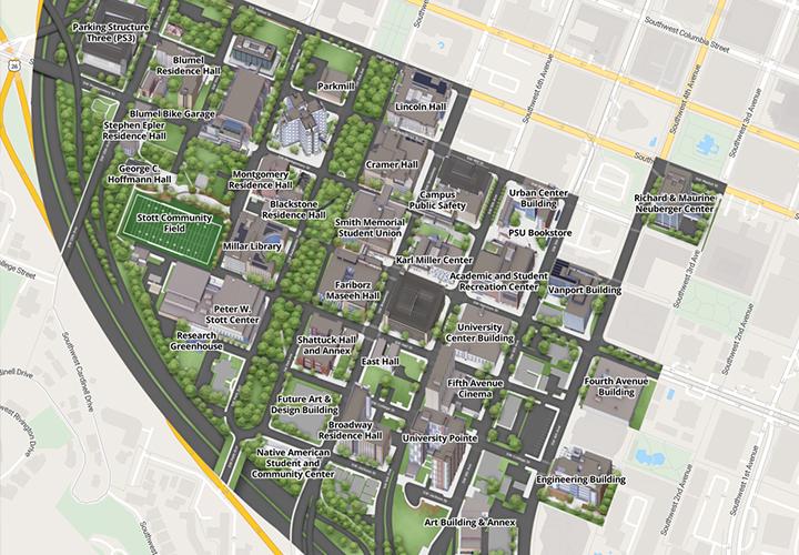 Virtual Map of PSU campus