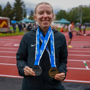 Emms Stolte with medals