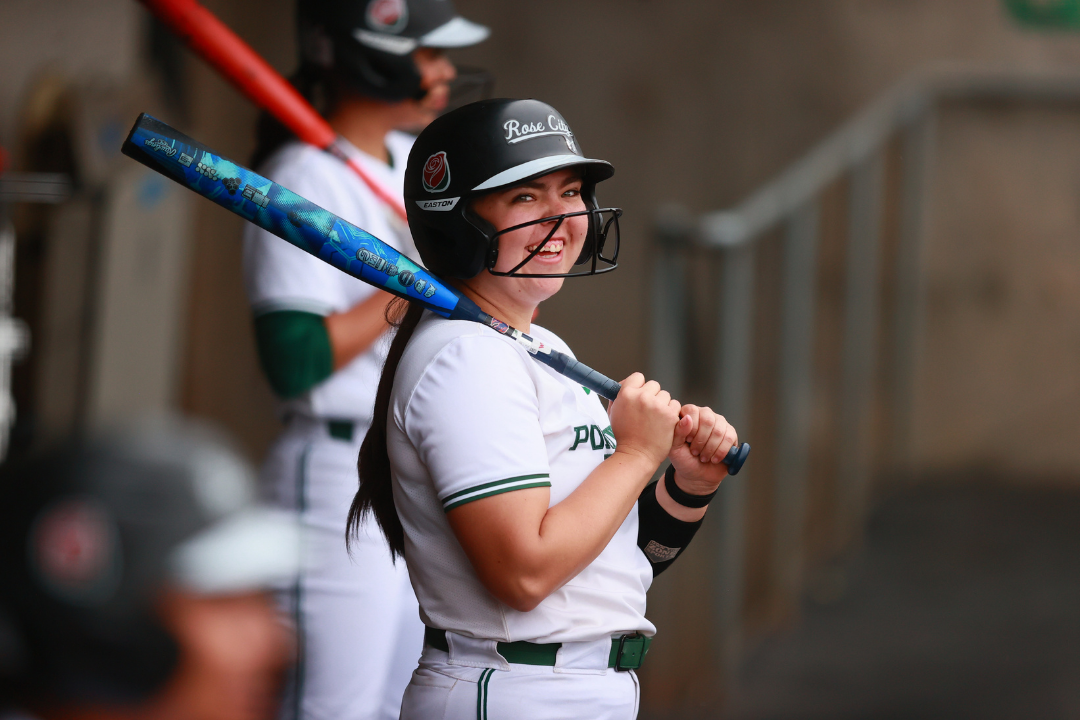 Allison Harris in the dugout