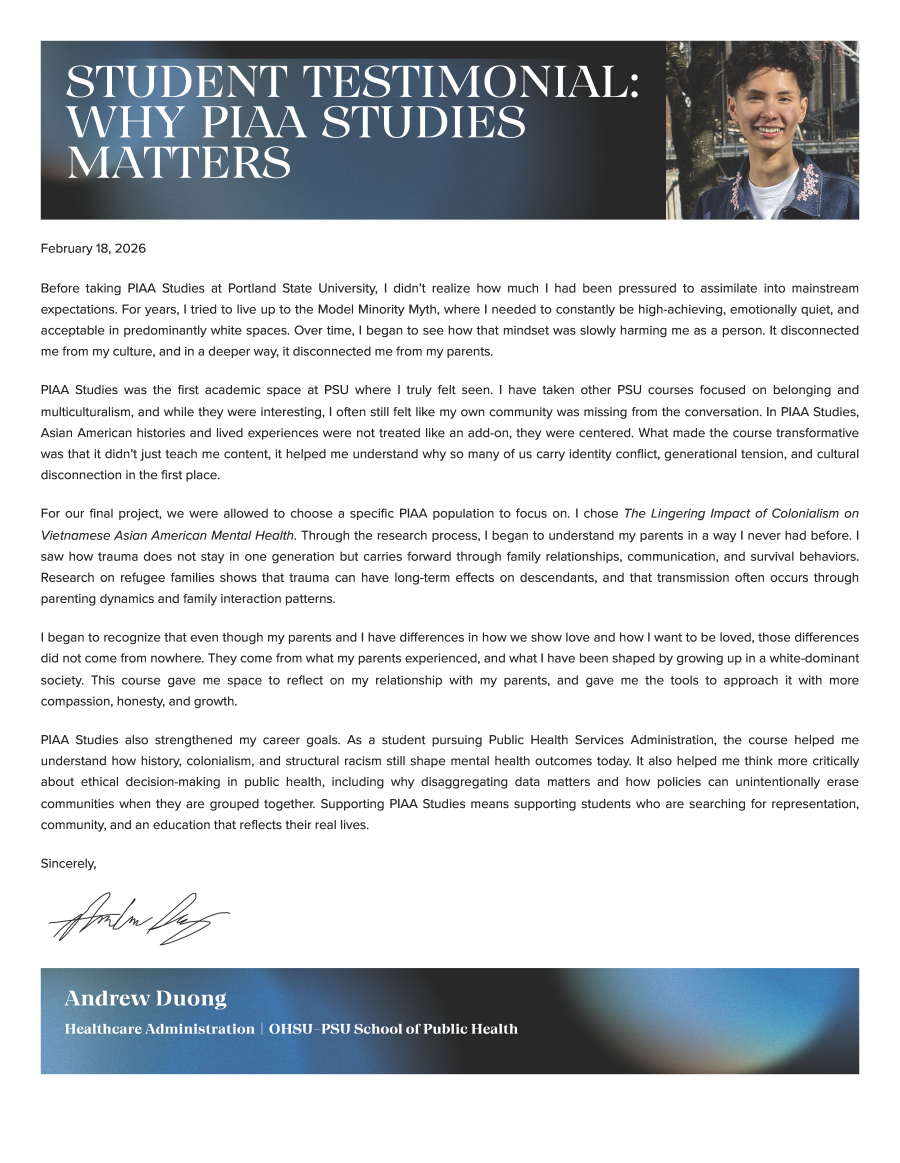 PIAA Student Testimonial