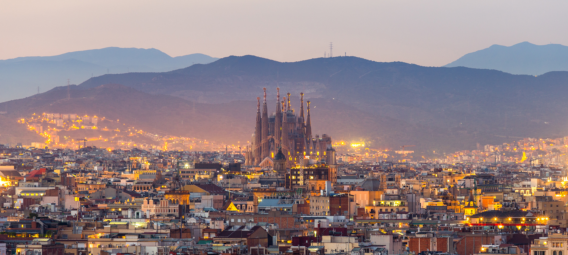 Aerial view of Barcelona, Spain