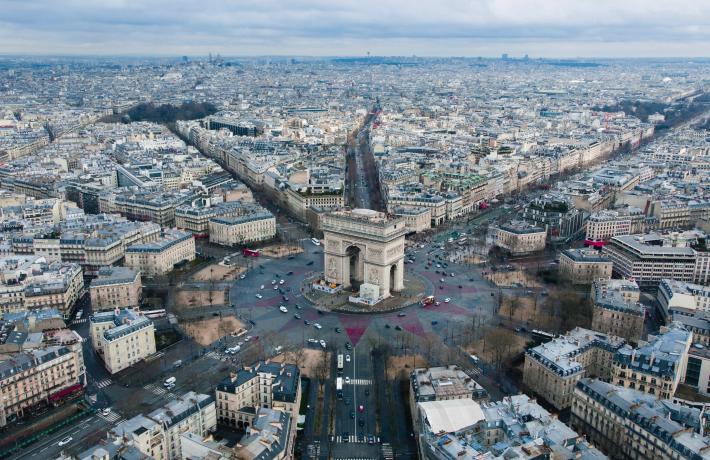Aerial view of Paris