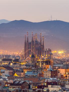 Aerial view of Barcelona, Spain