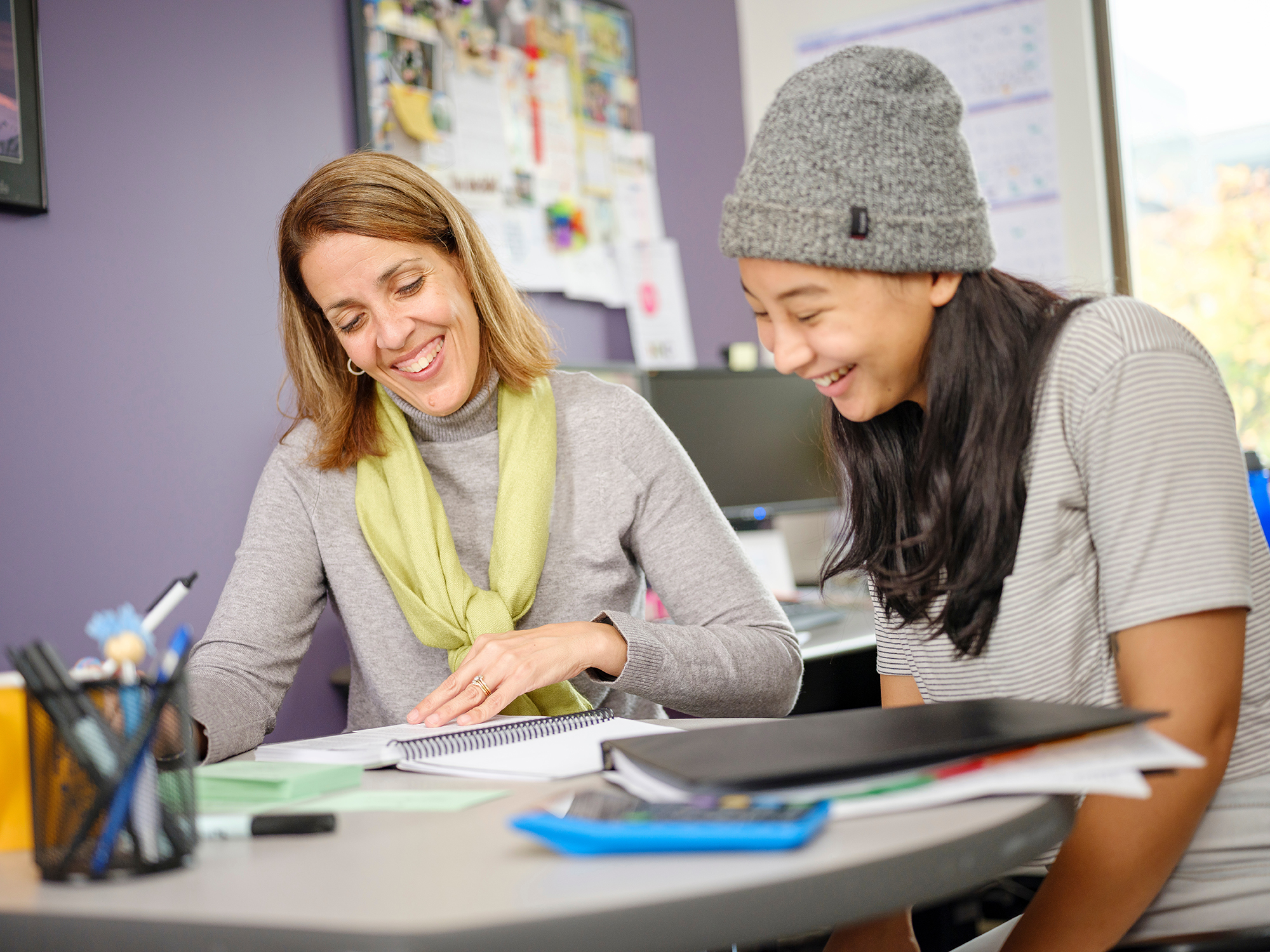 Mentor and teen planning next steps